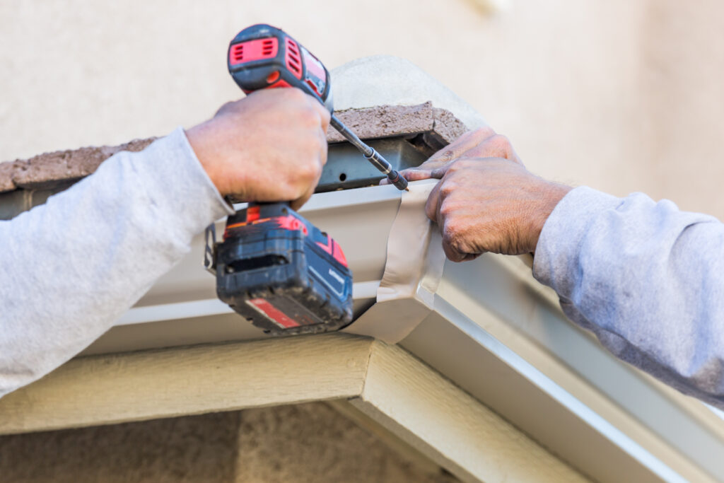 Beautifully installed gutters enhance a home's curb appeal.